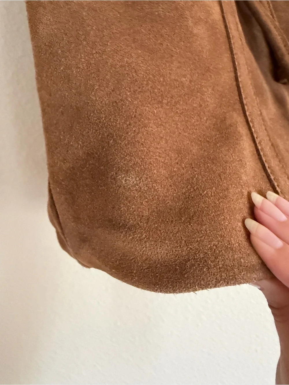 Street Level Large Suede Tote Bag Tan Brown